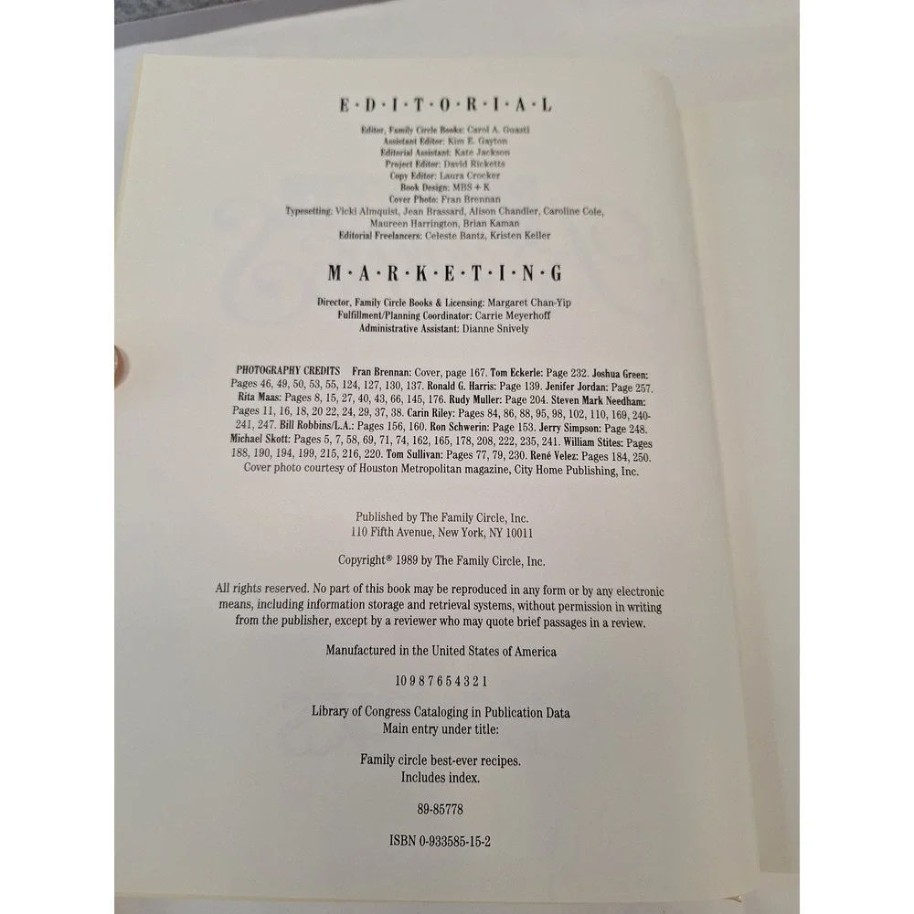 Family Circle cookbook yet height